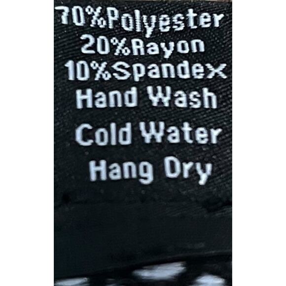 Clara Sun Woo Top Crossover Faux Wrap Size Large Mustard Navy Long Sleeve Work - Picture 8 of 9